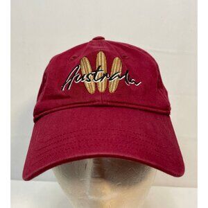 Australia hat cap 7" Pacific Creations burgundy red